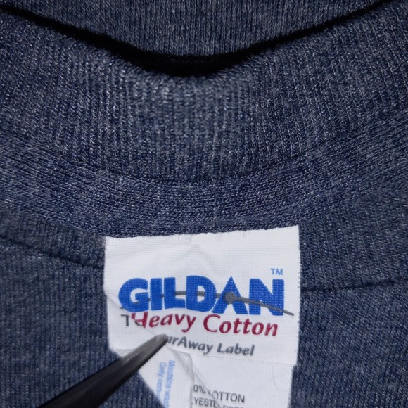 Patriotic Tee Men's XL America Land of the Free Stars Eagle Gildan Heavy Blue - Picture 9 of 12